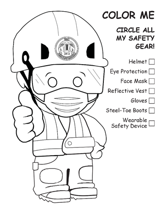 safety gear coloring pages